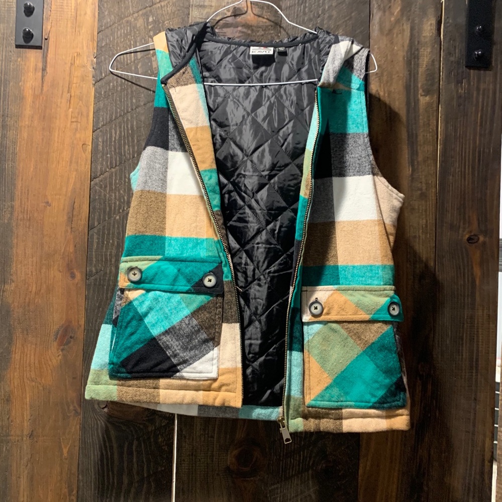 Kavu Multicolor Plaid Vest